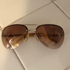 Gold Michael Kors Aviator Sunglasses